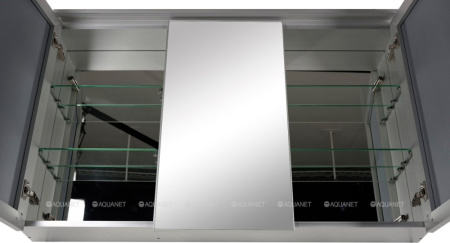 Фото зеркало-шкаф de aqua алюминиум 120 серебро