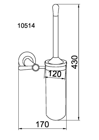 Фото ершик настенный boheme chiaro 10514, золото