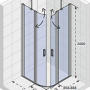 Фото душевой уголок riho novik z209 gz2090090 стекло прозрачное  / хром 90х90