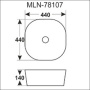 Фото раковина melana mln-78107 44x44