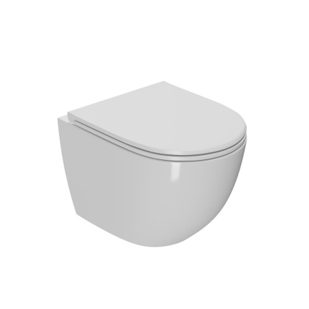 Фото унитаз подвесной point афина безободковый, сиденье микролифт pn41041