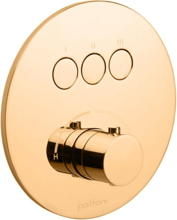 Фото встраиваемый смеситель для ванны и душа paffoni compact box cpm019hg, золото медовое