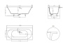 Фото ванна salini s-sense ornella axis 103413mrh 170*75 см, матовая покраска по ral изнутри