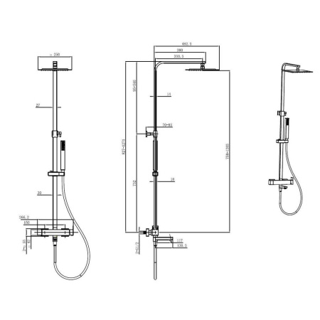 Фото душевая колонна allen brau infinity 5.21029-31, черный матовый