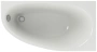 Фото акриловая ванна aquatek дива правая 160*90 см, белая