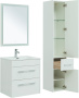Фото комплект мебели aquanet августа 60 белый (ручка хром)