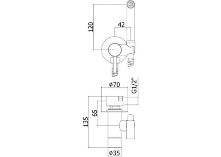 Фото гигиенический душ paffoni zdup110hgsp, золото матовое