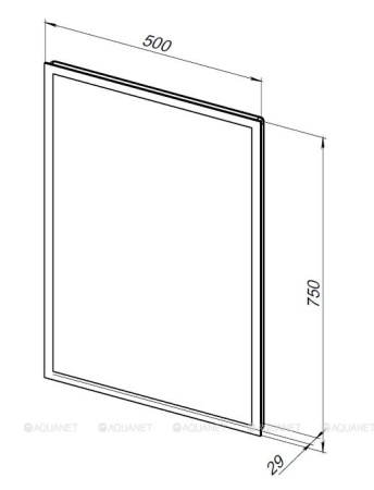 Зеркало с подсветкой Aquanet Оптима 50 белый матовый