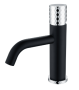 Фото смеситель для раковины boheme stick 121-bcr, черный/хром