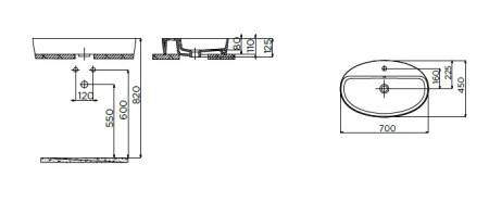 Фото раковина накладная creavit lp171-00cb00e-0000, белая
