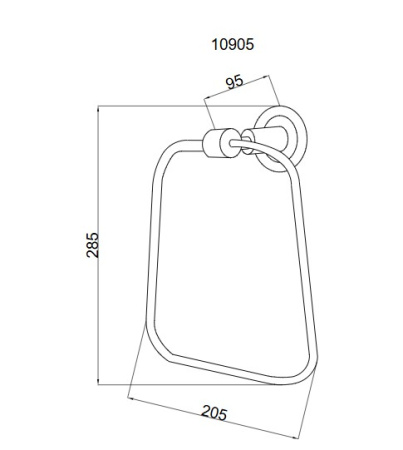 Фото полотенцедержатель boheme murano crystal 10905-crst-ch, хром