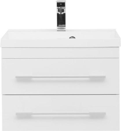 Фото тумба подвесная с раковиной aquanet нота 58 белый