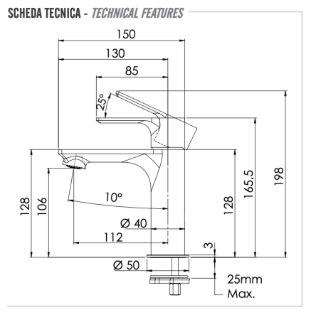 Фото смеситель для раковины remer energy ey12np, никель брашированный