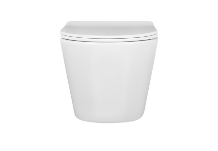 Фото унитаз-компакт подвесной безободковый aquatek вега aq1904-00 490*360*320 мм, горизонтальный выпуск, тонкое сиденье с механизмом плавного закрывания, крепеж