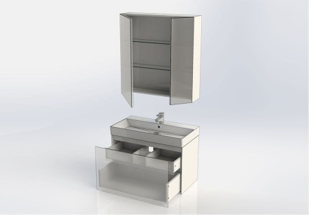 Фото комплект мебели aquanet йорк 85 белый