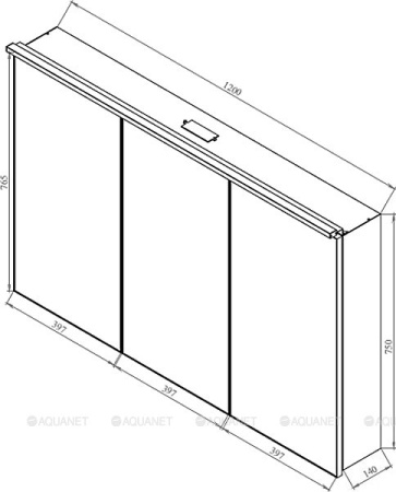 Фото зеркало-шкаф de aqua алюминиум 120 серебро