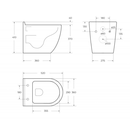 Фото унитаз подвесной безободковый belbagno senso-r bb017chr, белый