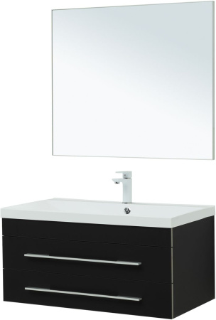 Фото комплект мебели aquanet верона 90 черный матовый