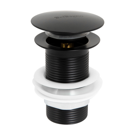 Фото донный клапан без перелива belbagno bb-sc-nero, черный матовый