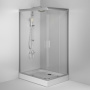 Фото душевой угол am.pm gem 120*80 см, профиль хром/стекло прозрачное