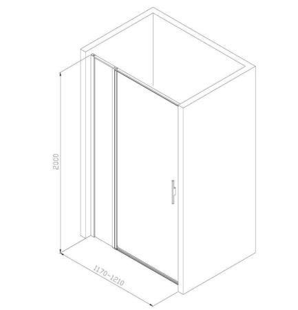 Фото дверь в нишу allen brau priority 3.31008.ba 120*200 см, профиль серебро браш/стекло прозрачное