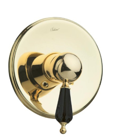 Фото смеситель для душа встраиваемый boheme tradizionale nero 255, золото