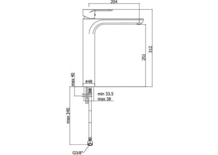 Фото смеситель для раковины paffoni green gr081cr высокий, хром