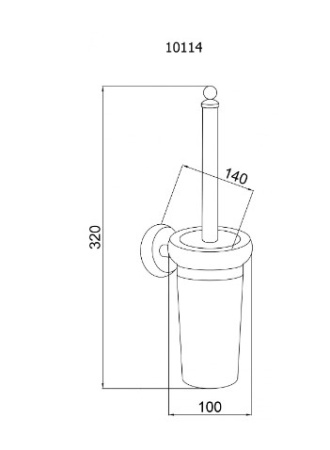 Фото ершик настенный boheme palazzo 10114, золото