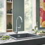 Фото смеситель grohe blue pure eurosmart 30499000 для кухни с функцией фильтрации хром