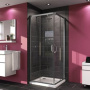 Фото душевой уголок huppe (hueppe) x1 140103.069.321 90x90 стекло прозрачное/хром