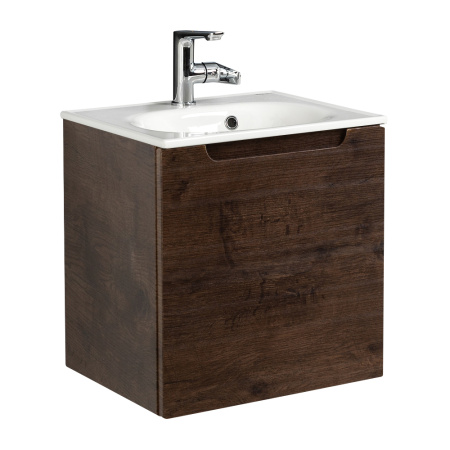 Фото тумба подвесная belbagno etna 50 rovere moro, левая