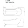 Фото акриловая ванна ceruttispa retro ct8723 белая глянец 170x75 Фото акриловая ванна ceruttispa retro ct8723 белая глянец 170x75