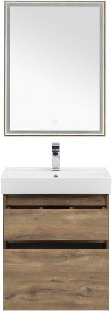 Фото комплект мебели aquanet nova lite 60 дуб рустикальный (2 ящика)