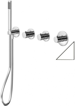 Фото встраиваемый смеситель для душа paffoni modular box mde000bo термостат, белый матовый