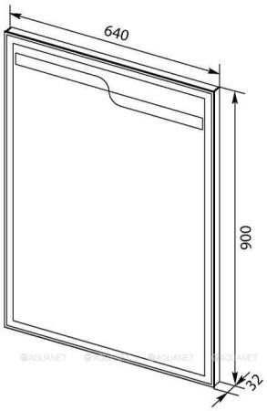 Зеркало с подсветкой Aquanet Модена 65 белый