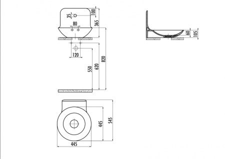 Фото раковина подвесная creavit foglia fg045-00cb00e-0000 45 см, белая