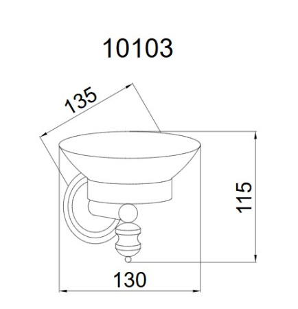 Фото мыльница настенная boheme palazzo 10103, золото