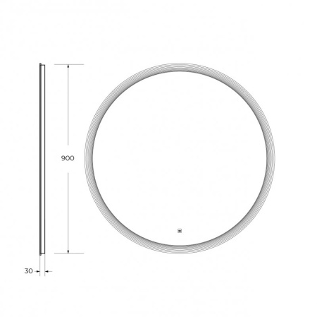 Зеркало с подсветкой Cezares CZR-SPC-ECO-900-LED-TCH 90 см