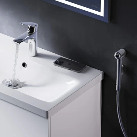 Фото смеситель раковины с гигиеническим душем am.pm gem, хром