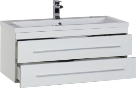 Фото комплект мебели aquanet верона 100 белый (раковина нота 158753)