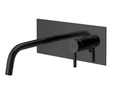 Фото смеситель для раковины paffoni light lig106no встраиваемый в стену, черный матовый