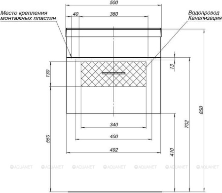Фото комплект мебели aquanet нота new 50 белый