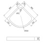 Фото душевой поддон gemy st06t четверть круга 80x80