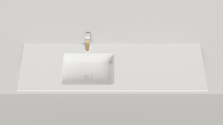 Фото раковина-столешница salini s-stone onda plus 1402203m по индивидуальным размерам, матовая покраска по ral полностью