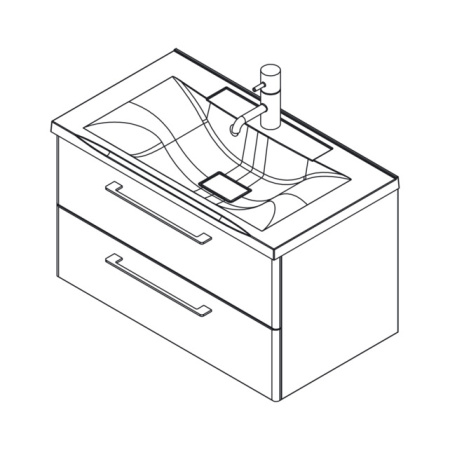 Фото тумба подвесная caprigo accord 80 см 2212-sf019, графит