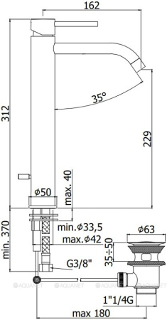 Фото смеситель для раковины paffoni light lig085no высокий, черный матовый