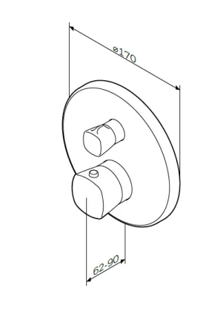 Фото смеситель для душа am.pm spirit v2. термостат, хром