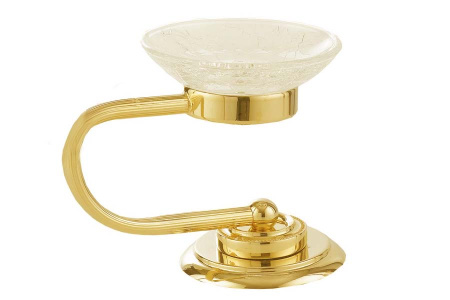 Фото мыльница настольная boheme murano gold 10910-g, золото