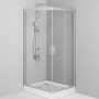 Фото душевой угол am.pm gem 100*80 см, профиль хром/стекло прозрачное