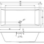 Фото акриловая ванна riho rething cubic br1100500000000 190х90